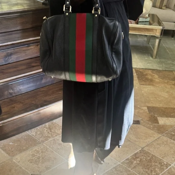Authentic GUCCI leather Boston Bag- $450 - Picture 9 of 11